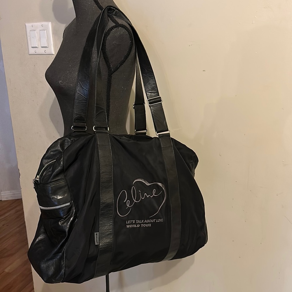 Rugby North America Celine tour duffle crossbody nylon and Leather Bag unisex